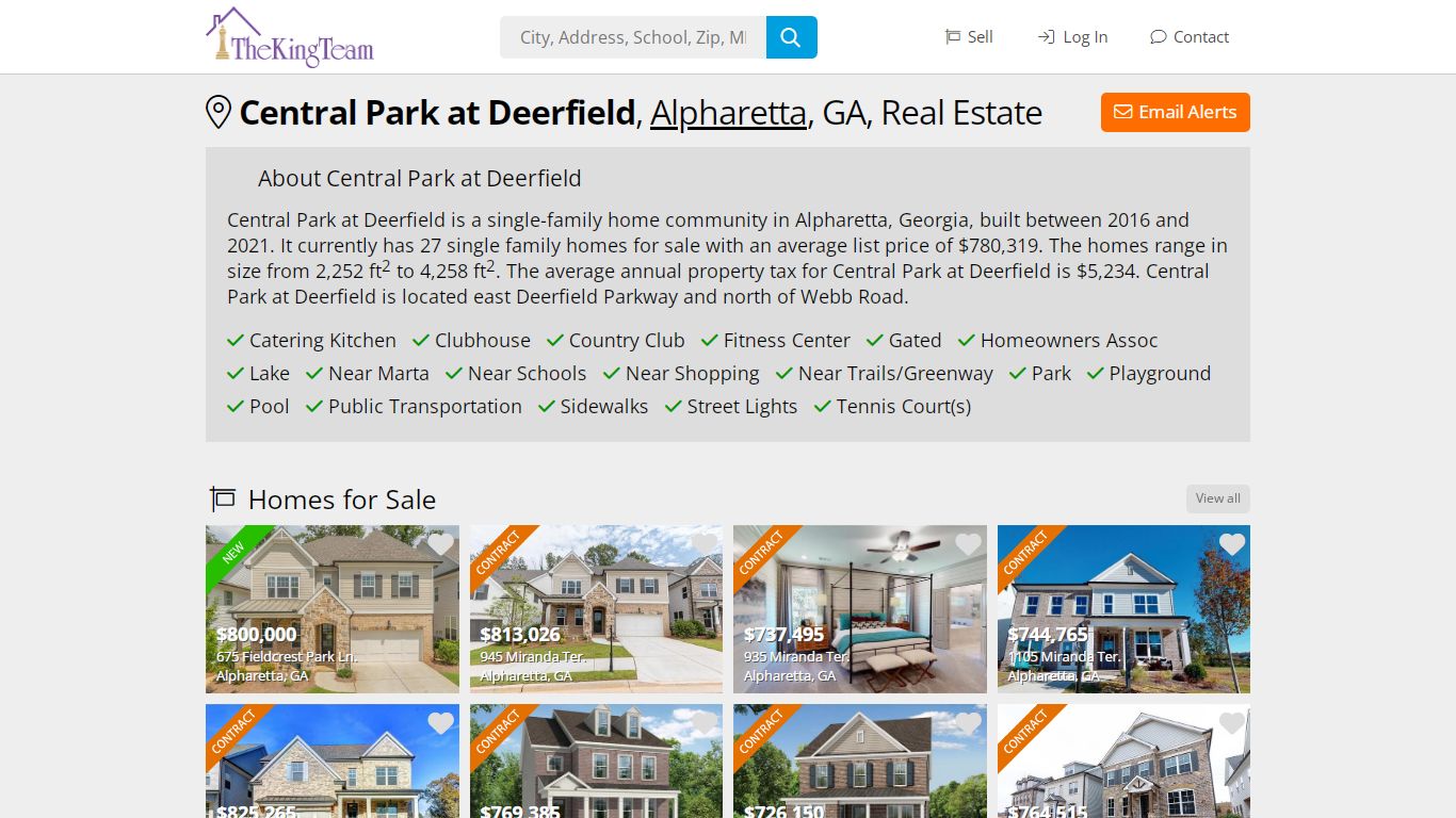 Central Park at Deerfield subdivision in Alpharetta, GA - Homes for ...